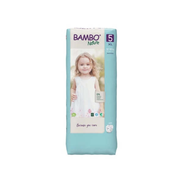 BAMBO NATURE COUCHES BEBE 5 XL 12 A 18KG 44 UNITES