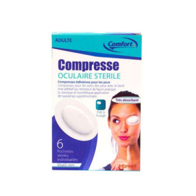 COMFORT COMPRESSE OCULAIRE STERILE JUNIOR 6 POCHETTES 85*60 MM