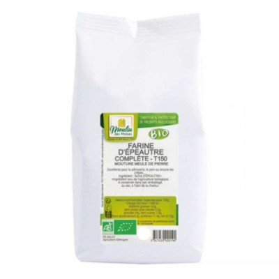 MOULIN DES MOINES BIO FARINE D'EPEAUTRE COMPLETE T 150 - 500G