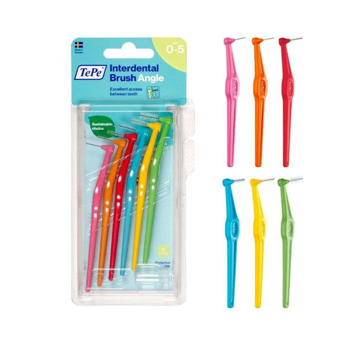 TEPE PACK DE 6 BROSSETTE INTERDENTAIRE ANGLE TAILLE 0-5
