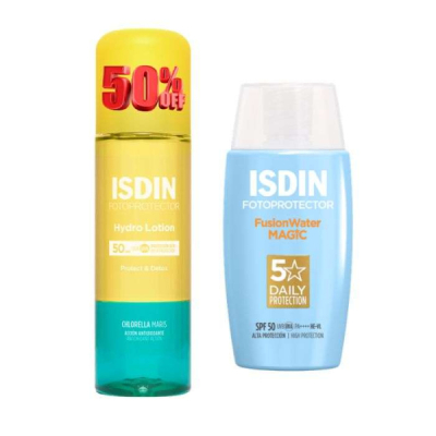 ISDIN FOTOPROTECTOR DUO FUSION WATER MAGIC 50ML+ HYDROLOTION 200ML