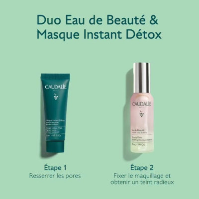 CAUDALIE DUO EAU DE BEAUTE 30ML + MASQUE DETOX 15ML
