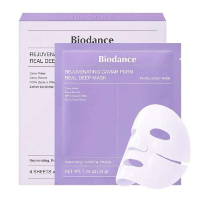BIODANCE REJUVENATING CAVIAR PDRN REAL DEEP MASK PACK DE 4