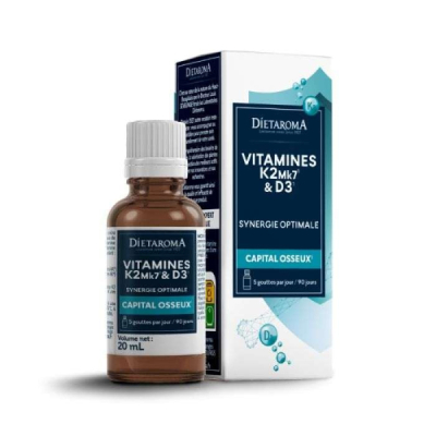 DIETAROMA VITAMINES K2MKL7 ET D3 20 ML