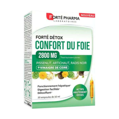 FORTE PHARMA FORTE DETOX CONFORT DU FOIE 2800 MG 20 AMPOULES