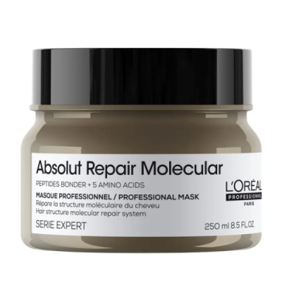L'OREAL PROFESSIONNEL PARIS ABSOLUT REPAIR MOLECULAR MASK PEPTIDES BONDER + 5 AMINO ACIDE 250 ML