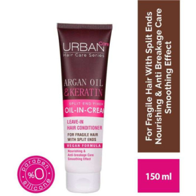 URBAN CARE HUILE EN CREME LEAVE IN ARGAN ET KERATINE 150 ML