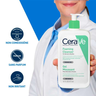 CERAVE GEL MOUSSANT PEAUX NORMALES A GRASSES 473 ML