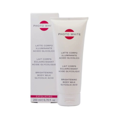 PHOTO WHITE LAIT CORPS ECLAIRCISSANT ACIDE GLYCOLIQUE