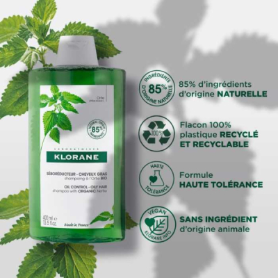 KLORANE ORTIE SHAMPOOING SEBOREDUCTEUR 400 ML