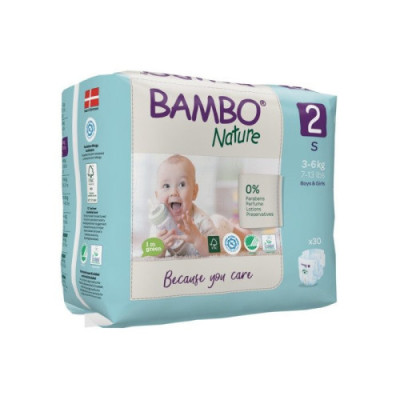 BAMBO NATURE COUCHES BEBE 2 S 3 A 6 KG 30 UNITES