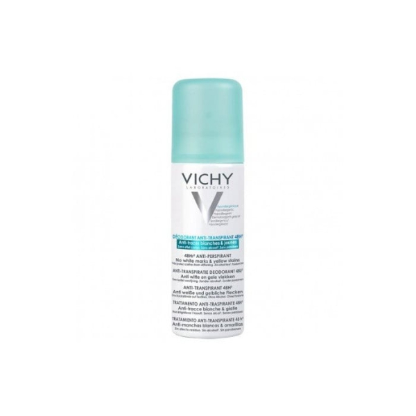 VICHY DEODORANT ANTI TRANSPIRANT 48 H ANTI TRACES BLANCHES ET JAUNES SPRAY 125 ML