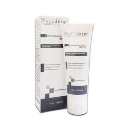 RECUDERM CREME DEPIGMENTANTE SPF 25 TOUS TYPE DE PEAU 40 ML